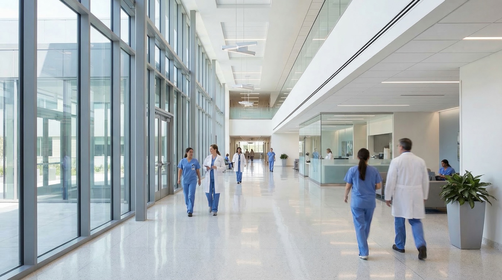 Modern healthcare facility and clinical environment — the scale and complexity your billing model has to match